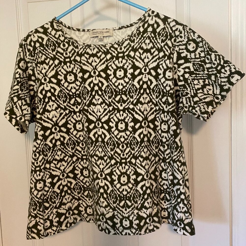 Jones NY Women's Cotton Knit Top 1X